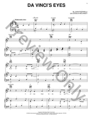 Da Vinci's Eyes piano sheet music cover